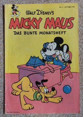 Walt Disney's Micky Maus Das Bunte Monatsheft Nr. 2 Oktober 1951 Ehapa Verlag - Bild 1 von 4