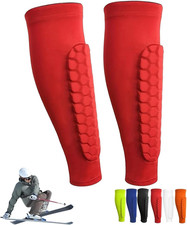 Soccer Shin Guards Shin Pads for Kids Youth Adult, Ski Shin Guards Calf Compress