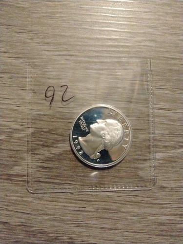 1992-S Proof Silver Washington Quarter 90% Silver