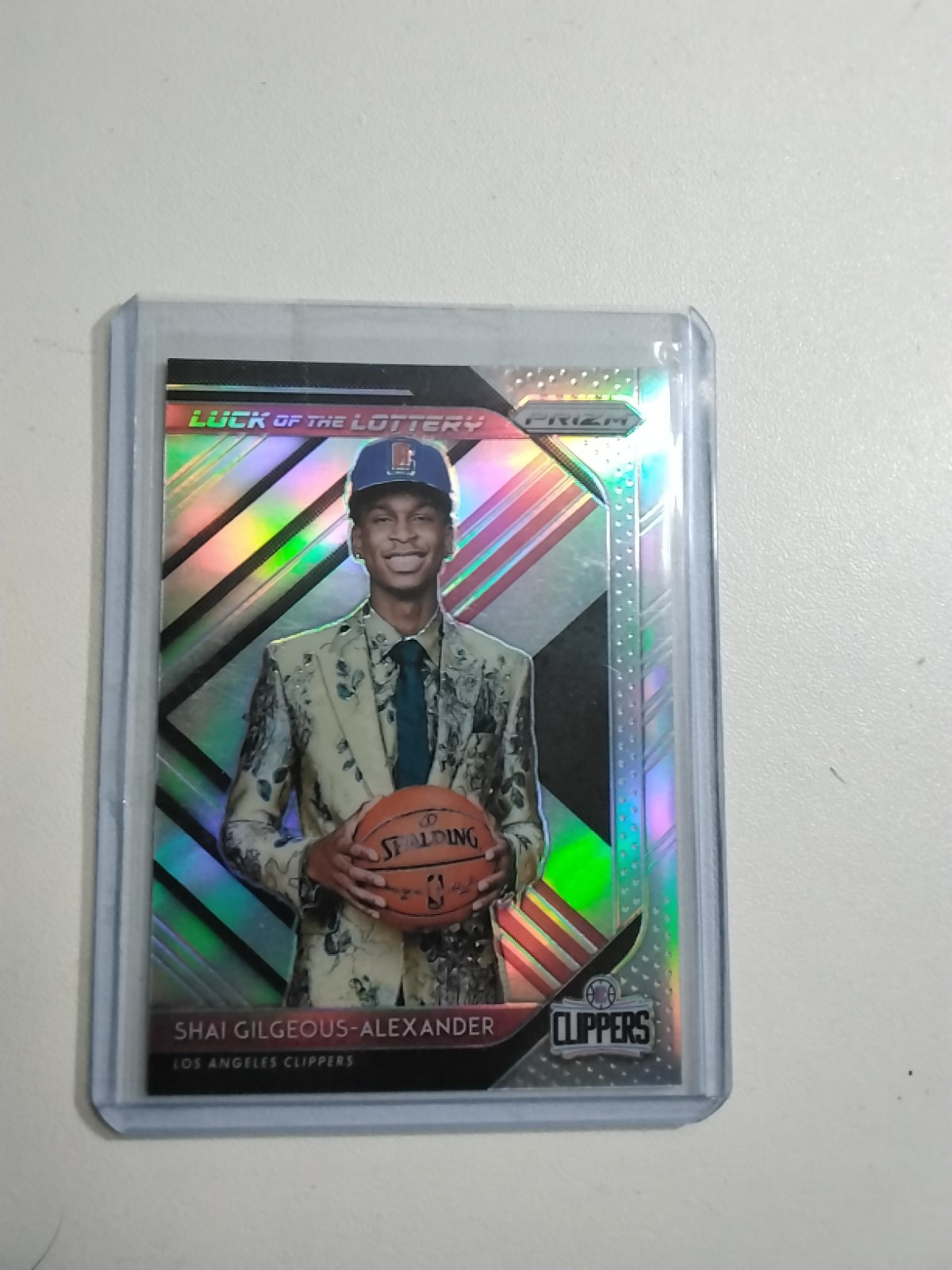 SHAI GILGEOUS-ALEXANDER 2018 PRIZM SILVER  LUCK OF THE LOTTERY REFRACTOR