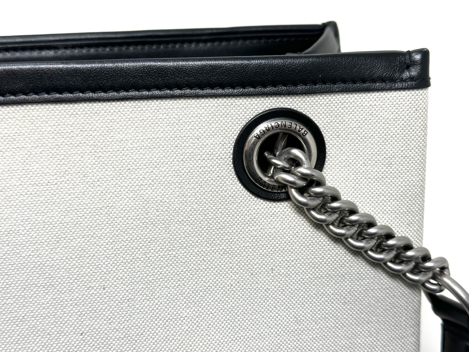 Balenciaga 759941 Naturel Duty Free Small Logo Tote Bag Purse Entrupy Certified thumbnail 13