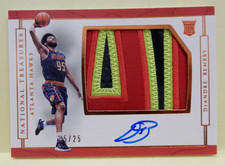 DEANDRE BEMBRY HORIZONTAL NATIONAL TREASURES PATCH AUTO RC 2016 PANINI CARD #151