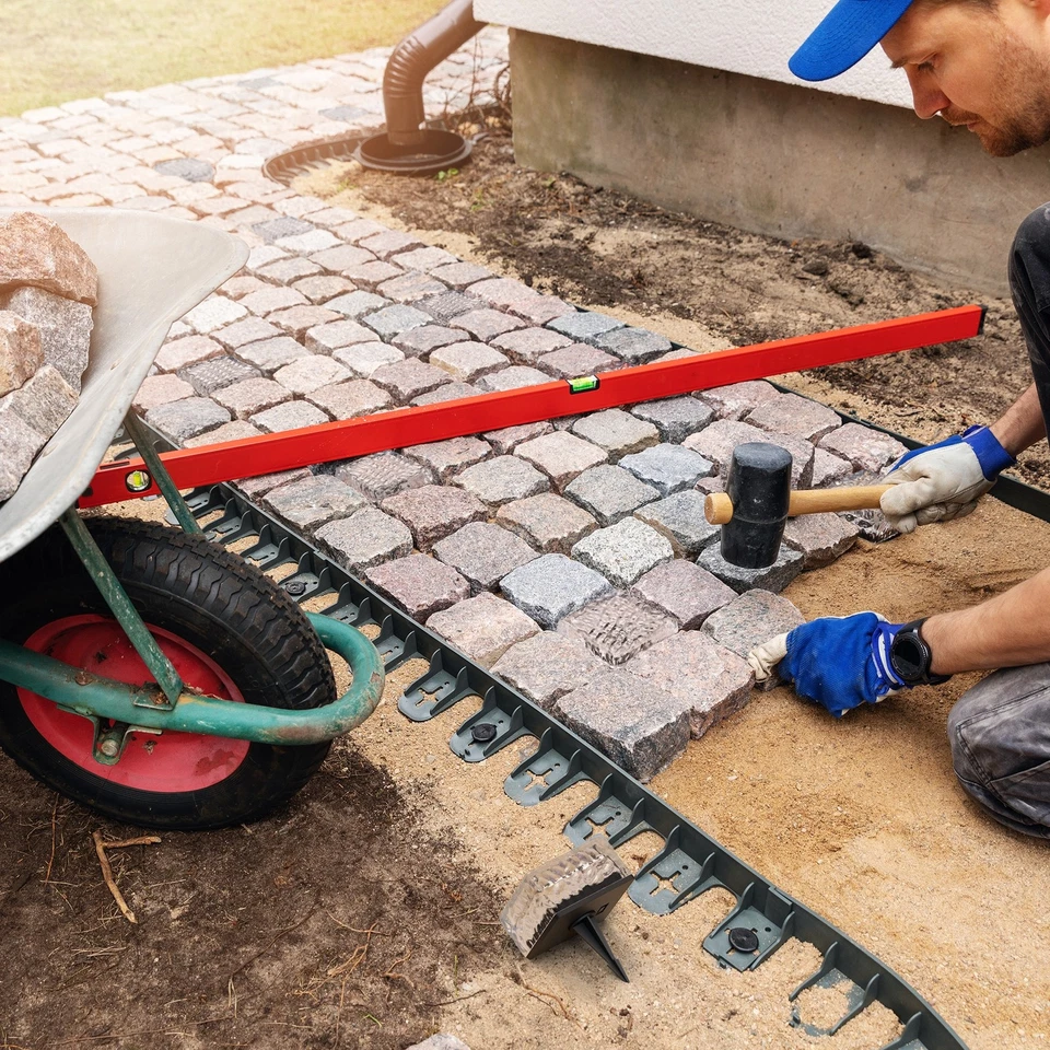 LED Solar-Pflasterstein Bodeneinbauleuchte BROSLO mit Erdspieß für außen, - Bild 2 von 4