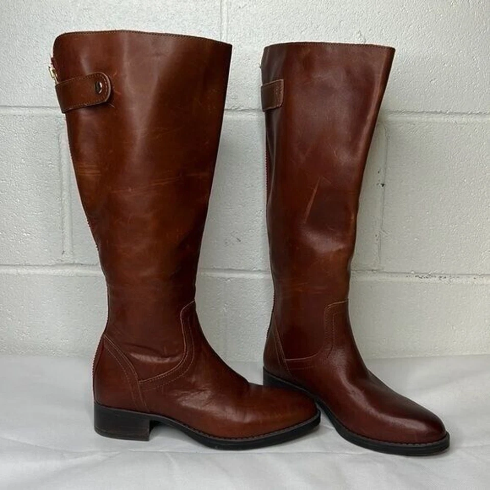 Nuevo Botín De Montar Steve Madden Cognac Marrón Con Cremallera Talla 6W - Imagen 4 de 4