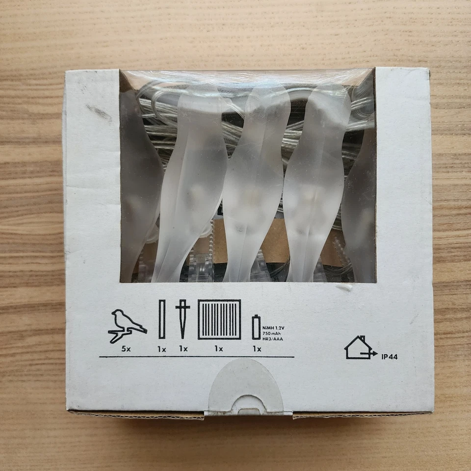 Retired IKEA Solvinden Solar Powered Bird String Lights - Frosted Clear - Image 2 of 4