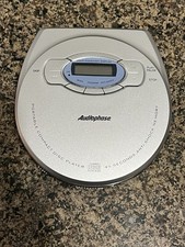 AUDIOPHASE Cd326 Portable CD Player Has Aux Jack Issue It  s Touchy Tested Works