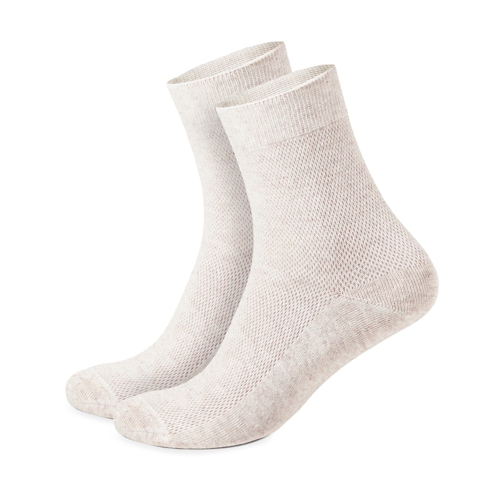 FlaxSox Mesh Knit Natual Linen Socks Mens Super Breathable Summer Airflow Socks