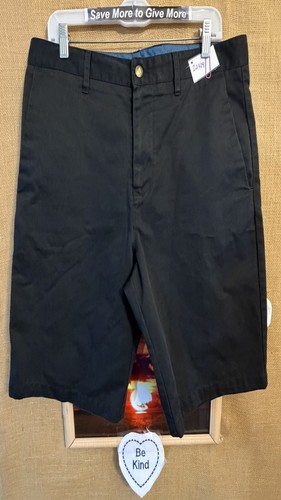 Volcom "Corpo Class" Men's Chino Shorts 34 black vintage regular flat solid pock