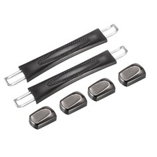 Luggage handle 192mm long handle strap replacement suitcase box black 2pcs