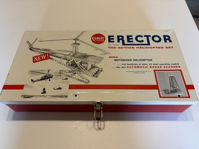 Vintage 1960 Gilbert Erector  The Action Helicopter Set  No. 10181 Excellent Con
