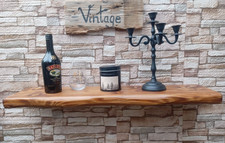 Rustic ,Aged wooden floating shelf  6", 7" and 9" with  free invisible supports