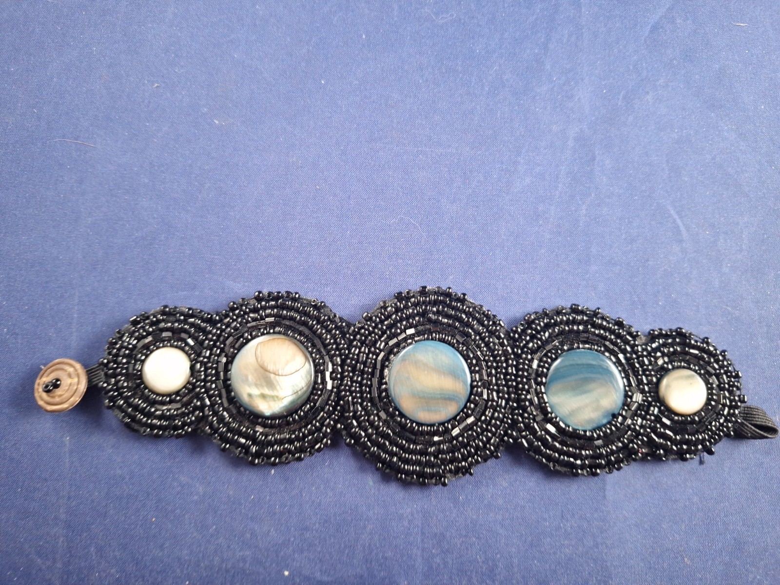 Vintage Bracelet - Black Beaded Retro Bracelet *3