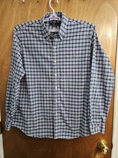 Ralph Lauren Mens Plaid Dress Shirt Classic Preppy Casual Fit Long Sleeve XL