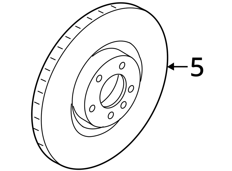 Conjunto de rotor de freio a disco dianteiro Porsche Macan fabricante de equipamento original 2017-2021 95B615301M 35K milhas - Imagem 4 de 4