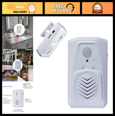 PIR Motion Sensor Sound Player Speaker - USB, Play Custom MP3 Audio Files, White