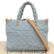 Louis Vuitton Denim Let Go Handbag Women Blue One Size