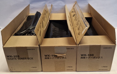 3x Konica Minolta WX-103 waste toner box A4NNWY1 Resttonerbehälter  Bizhub C284