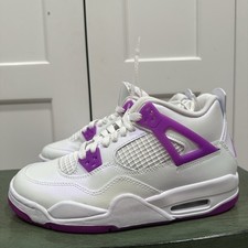 New Air Jordan 4 Retro GS Hyper Violet White ...