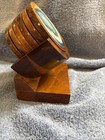 Vintage Gemstone Coaster Set Solid Wood Base Natural Agate D-2 — photo 6