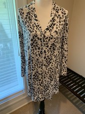 Stars Above nightgown sleepshirt medium m rayon blend knit soft animal print