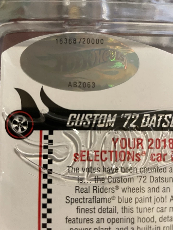 Hot Wheels RLC 2018 Selections Custom '72 Datsun 240Z #16368/20000 - Image 3 of 3