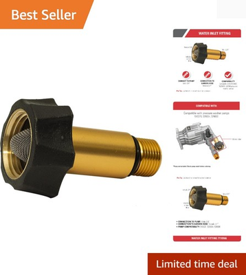 #ad Easy Install Water Inlet Fitting for Pressure Washers – Durable Brass amp; Aluminum $23.99