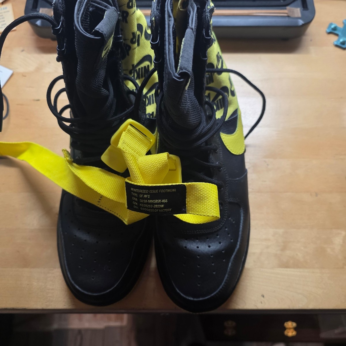 Nike SF AF1 Dynamic Yellow (Size 10.5) Nike SF Air Force 1 HIGH Black And Dynamic Yellow 2018 MENS  main image 2