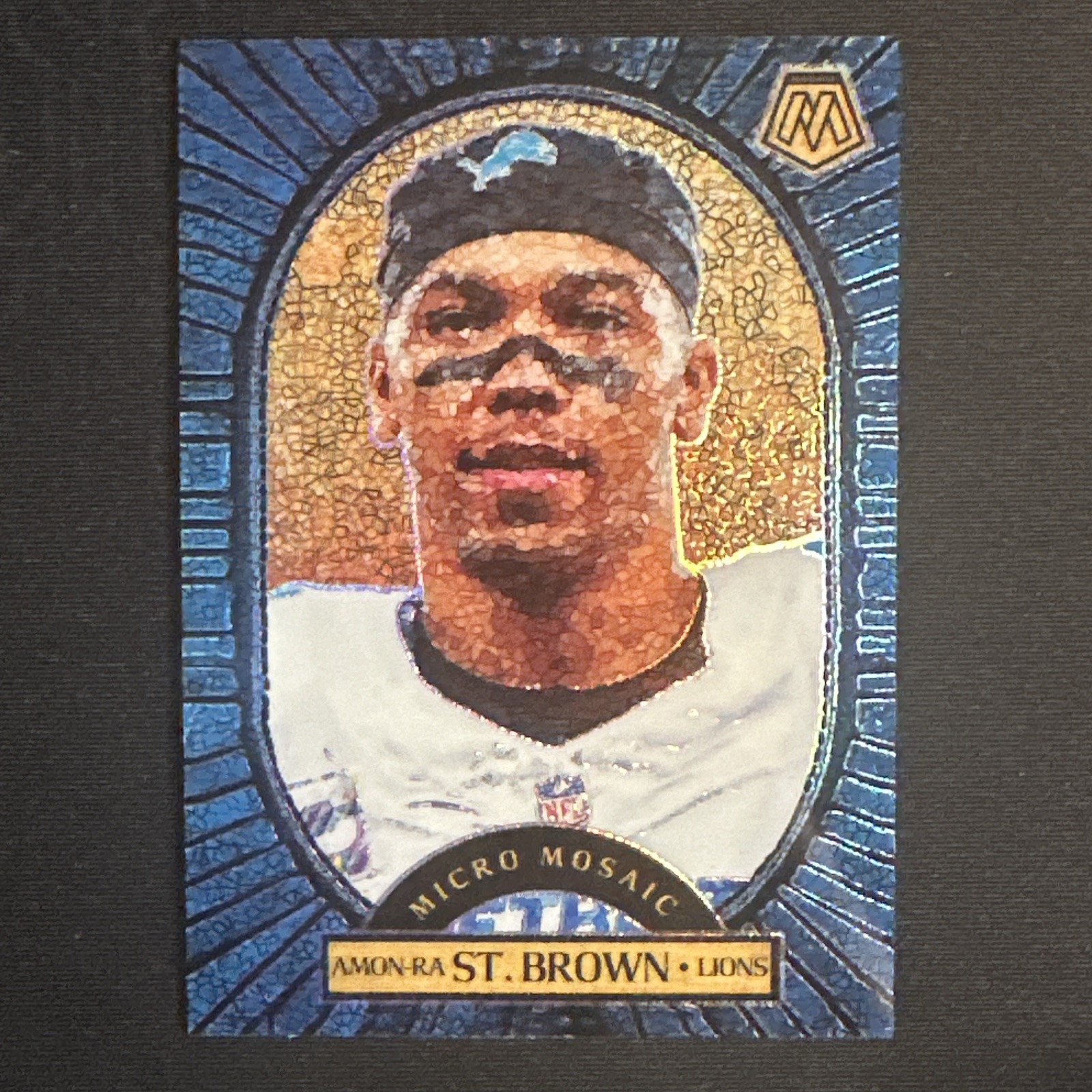 2025 Panini Mosaic Amon-Ra St. Brown Micro Mosaic Case Hit #18 SSP Detroit Lions