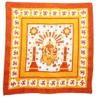 Bandana Tuch Ganesha Goa Elefant Orange Quadratisches Kopftuch Halstuch Kopftuch