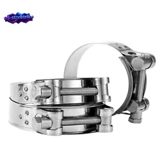 4 Pack T-Bolt Clamp 304SS  Stainless Steel Pipe Heavy Duty Hose