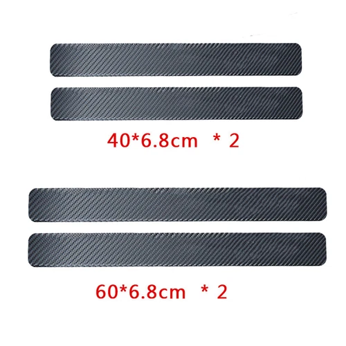 Protector adhesivo antiarañazos cubierta antiarañazos para alféizar de placa de puerta de coche de fibra de carbono 4 un. - Imagen 9 de 11