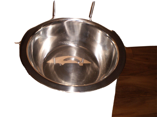 2 x Dog Cat Rabbit Pet Feeding Bowls Stainless Steel 16cm with hookable stand - Picture 4 of 4