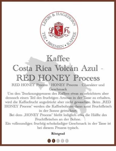 Costa Rica Volca ́ N Azul - Rouge Honey Process Café 1kg - Photo 1/1