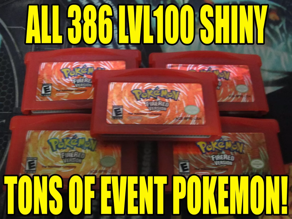 POKEMON FIRERED AUTHENTIC - All 386 SHINY PERFECT SAVE!!