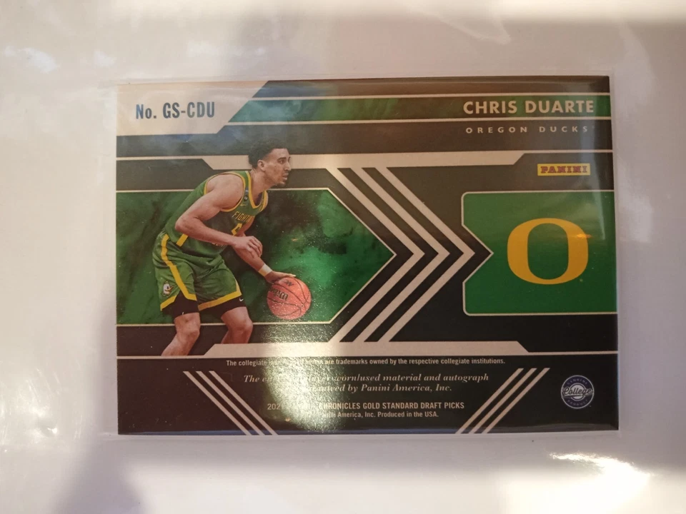 2021-22 Gold Standard Rookie Patch Auto Chris Duarte #27/99 Indiana Pacers - Image 2 of 2
