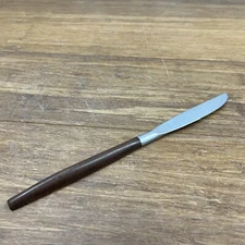EKCO ETERNA Canoe Muffin Replacement Flatware 1 Knife Wood Handle Vtg Japan MCM