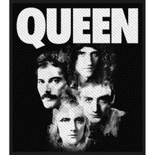 Queen Band Faces sew-on cloth patch 100mm x 100mm rz 