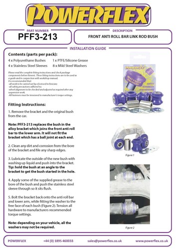 Bujes De Enlace Del Antirrollo Powerflex Delantero Para Audi A6 02-05 PFF3-213 - Imagen 4 de 13