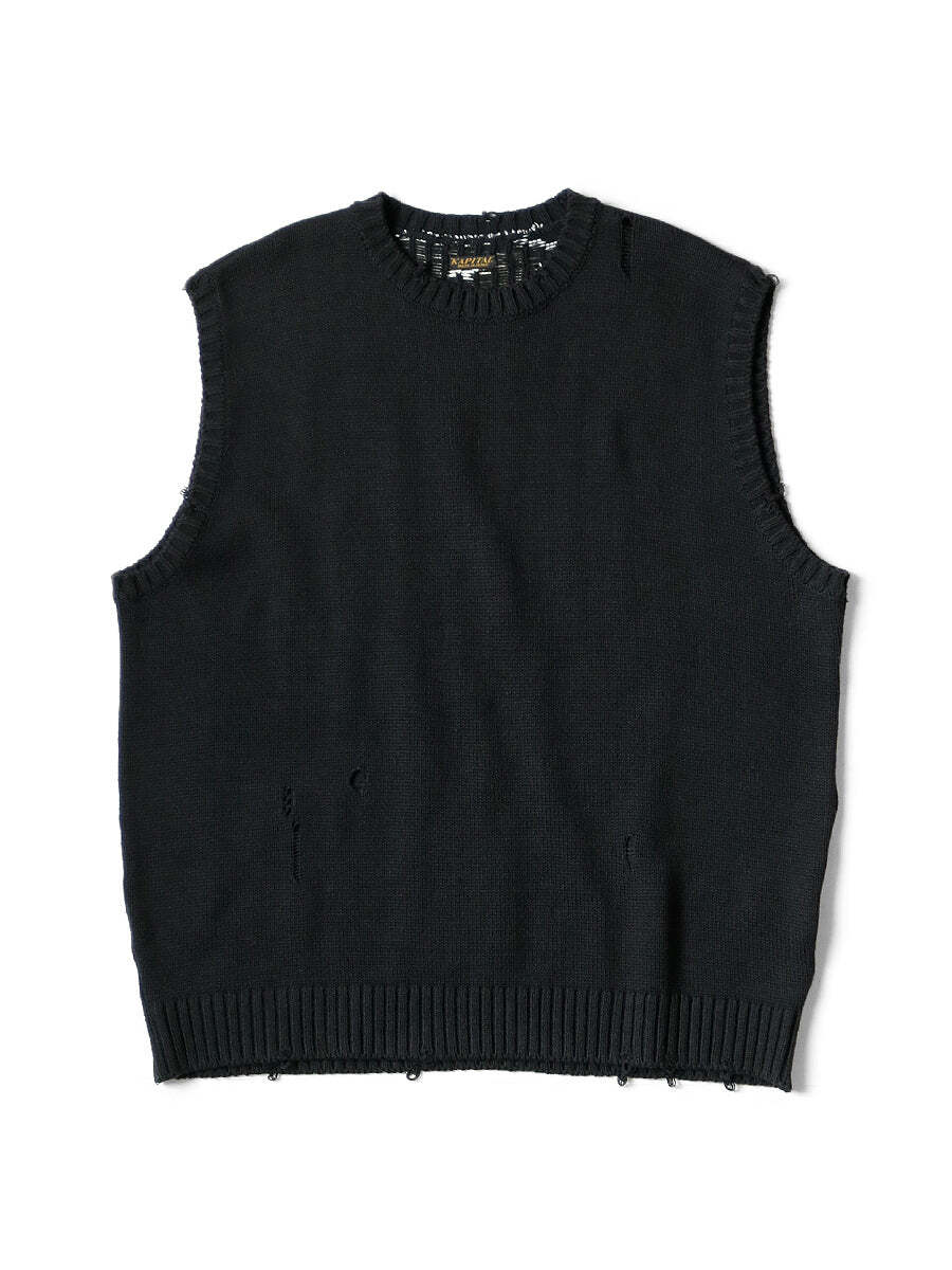 Kapital 5G cotton knit BONE vest (time sale) | eBay