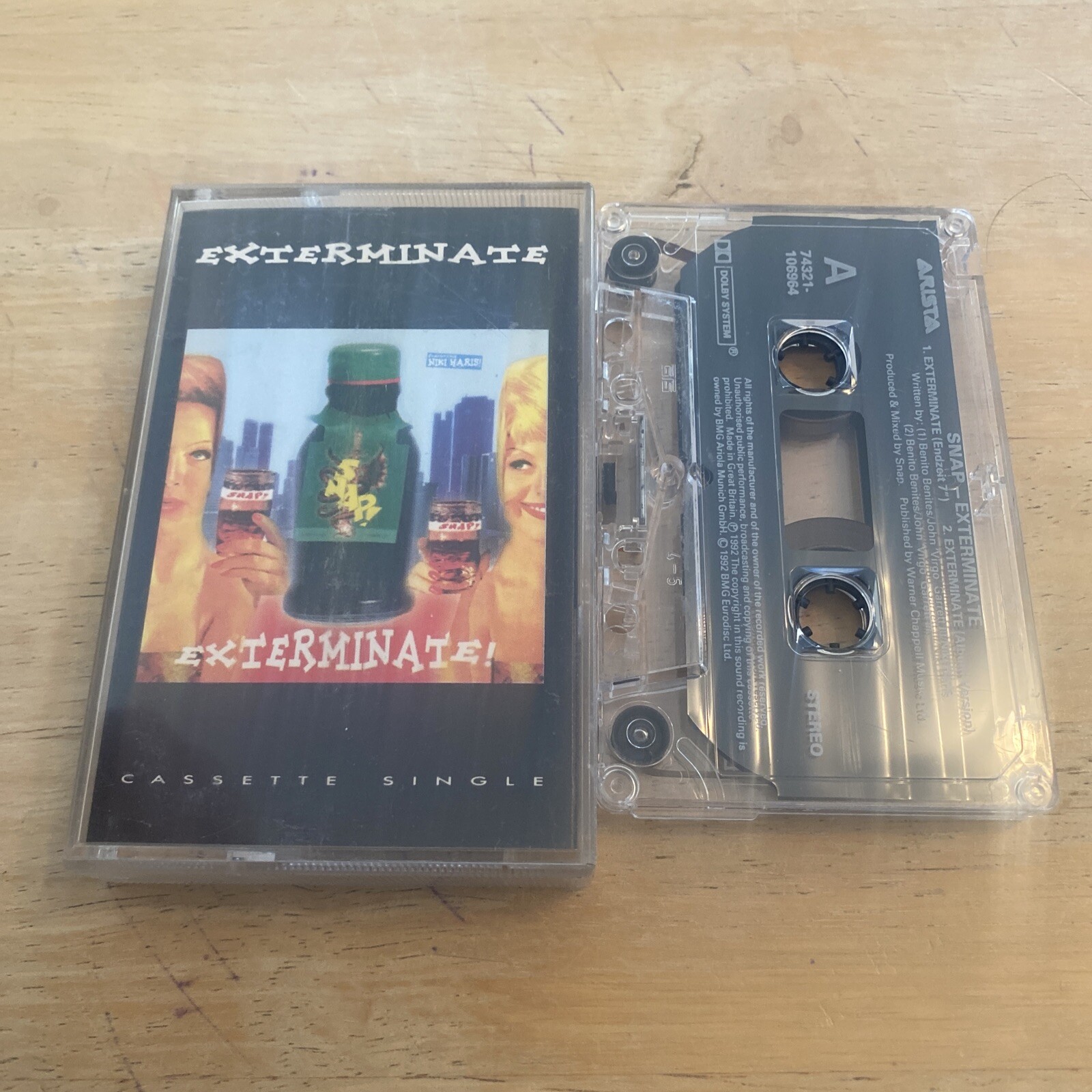 Snap! - Exterminate - Cassette Single Tape - 1992