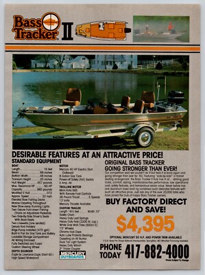 1983 Vintage Bass Tracker 2 Bass Boat Print Ad | eBay