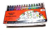 60-PACK SHUTTLE ART 15 COLORS/ 4 OF EACH DRY ERASE MARKERS