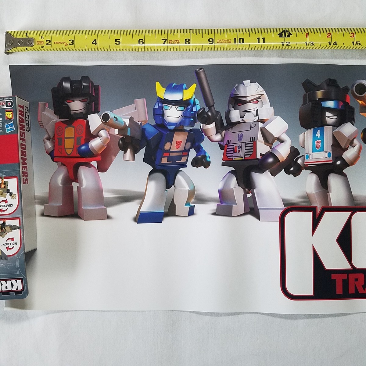 Transformers Kre-O Official Hasbro Kreon Poster 10.5 x 36 Great
