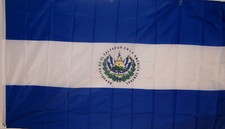 BRAND NEW 3' x 5' EL SALVADOR FLAG POLYESTER 5 FEET SALVADORIAN FLAG