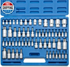 NEIKO 10083A Torx Bit Socket Set S2 & CrV Steel 60 Pieces High Torque Kit