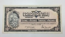 1974 Canadian Tire 10 Cents Circulated Banknote CTC Gas Bar Cash Bonus E142