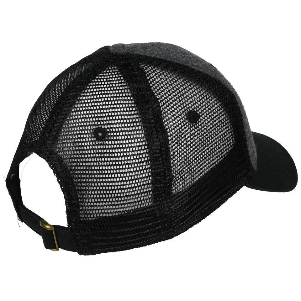 Gorra trasera de malla de mezcla de lana Jeep Through The Mountains - gris carbón/negro Foto 3 de 3