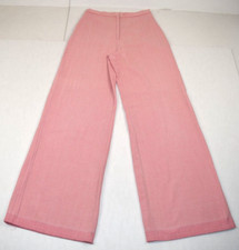 Vintage Pants Size S/M 70s Bubble Gum Pink Textured Soft Wide Leg High Waist