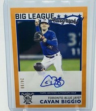 CAVAN BIGGIO 2020 Topps Big League Autograph Orange Border 24/99 Toron Blue Jays