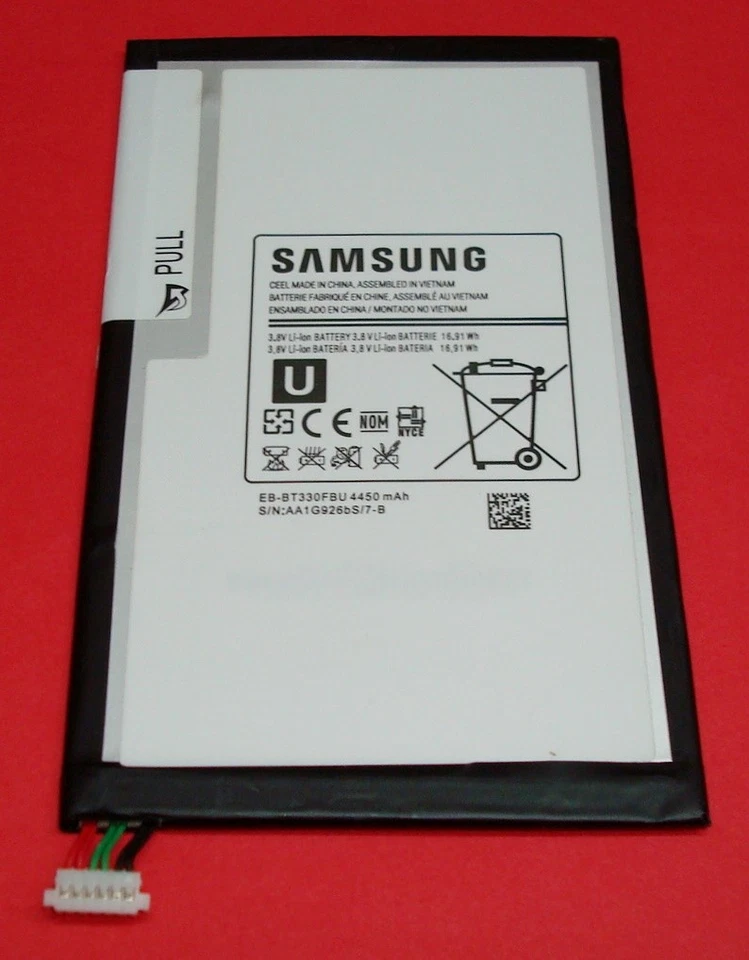 🔋OEM Samsung Galaxy Tab 4 8 «SM-T337A оригинальный аккумулятор 3,8 В 4450 мАч EB-BT330FBU - Изображение 3 из 3